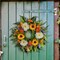 Summer Wreath Fall Decor Wreath for Front Door-22 Inch Summer Peony Eucalyptus Wreaths for Front Porch Farmhouse Home Decor